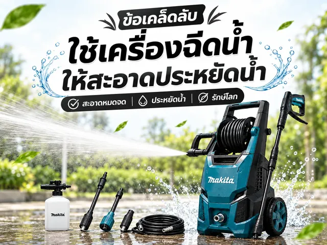 ข้อเคล็ดลับ ใช้เครื่องฉีดน้ำให้สะอาดประหยัดน้ำ