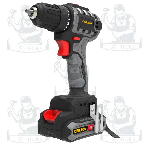 OSUKA สว่านไร้สาย 20V. รุ่น OCD801-D1 (แบต 20V 2.0Ah x1 +สายชาร์จ) มอเตอร์ไร้แปรงถ่าน 2