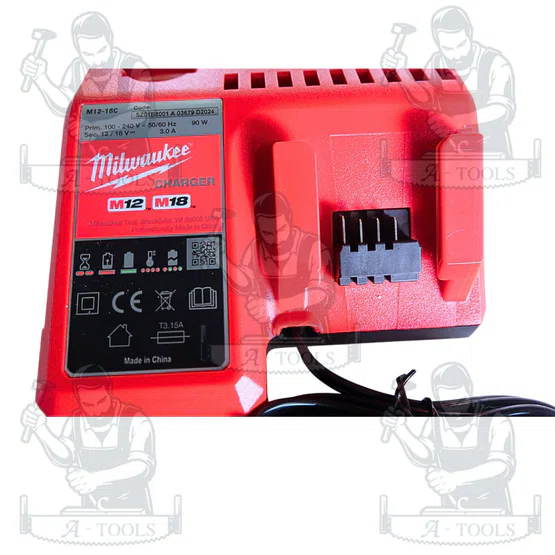 MILWAUKEE แท่นชาร์จ แบตเตอรี่ รุ่น M12-18C SA ชาร์จ 12V และ 18V รับประกัน1ปี 5