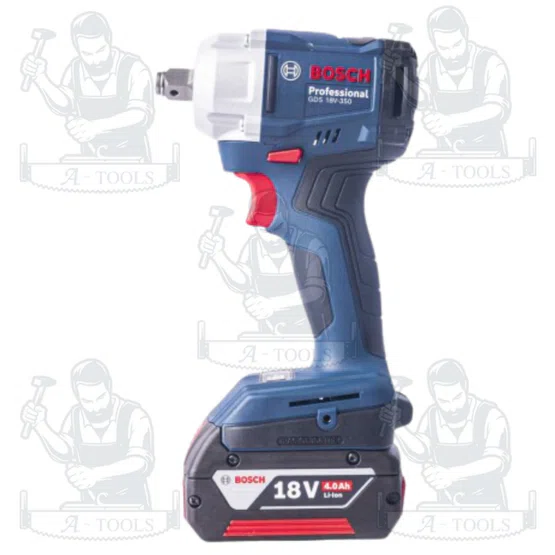 BOSCH ชุดบล็อคกระแทกไร้สาย 18V (แบตGBA 18V 2.0Ah x2 +แท่นชาร์จ) รุ่น GDS 18V-350 ของเเท้ 2