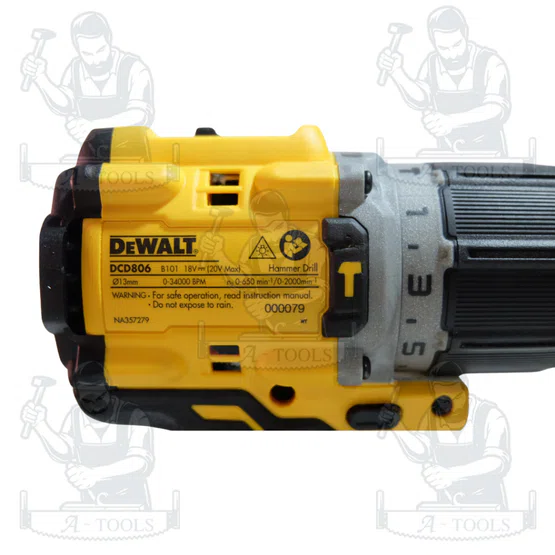 DEWALT สว่านกระแทกไร้สาย 20V รุ่น DCD806S1T-B1 (แบต3.5Ah X1+แท่นชาร์จ) แรงบิด90Nm DCD806 **ส่งเร็ว ของแท้100%* 4