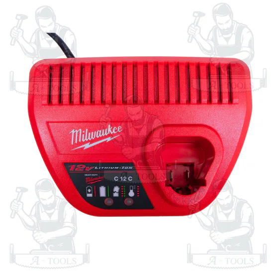 Milwaukee แท่นชาร์จแบตเตอรี่ 12 โวลต์ รุ่น C12C 3