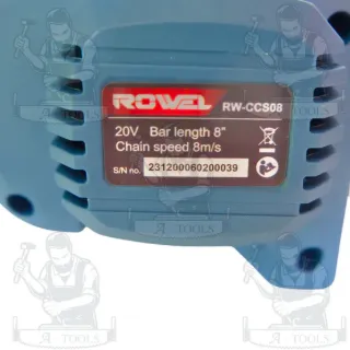 + + ROWEL เลื่อยโซ่ ไร้สาย 8" 20V รุ่น RW-GT-CCS08 (แบต 2.0Ah x1 +แท่นชาร์จ) 3