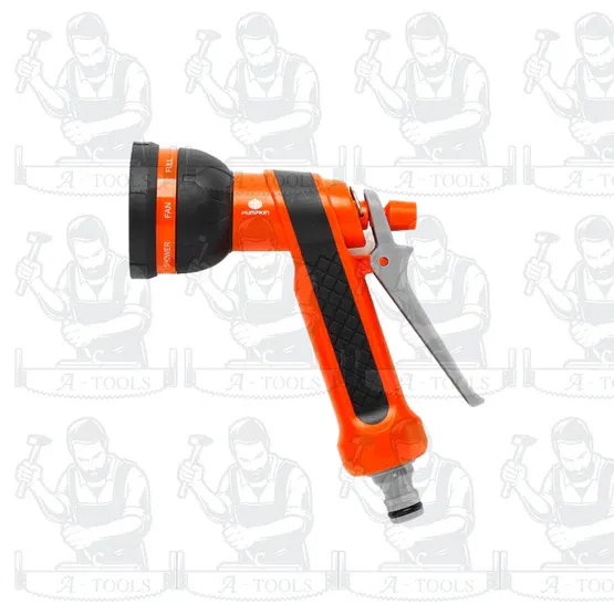 PUMPKIN ชุดปืนฉีดน้ำ 8 ฟังก์ชั่น พร้อมข้อต่อสายยาง 1/2″-5/8″ รุ่น 42300 ผลิตจากพลาสติก ABS+ PP แข็งแรง ทนทาน 2