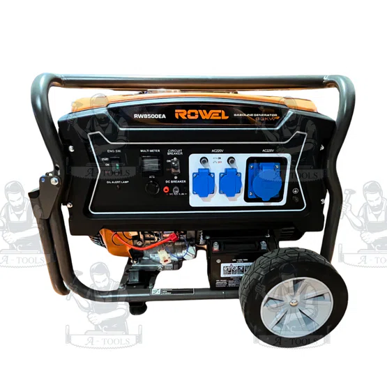 ROWEL เครื่องปั่นไฟ เบนซิน 8.3KW รุ่น RW-GE-RW8500EA 8300วัตต์ 15แรงม้า (กุญแจสตาร์ท) เครื่องยนต์ 4จังหวะ 2