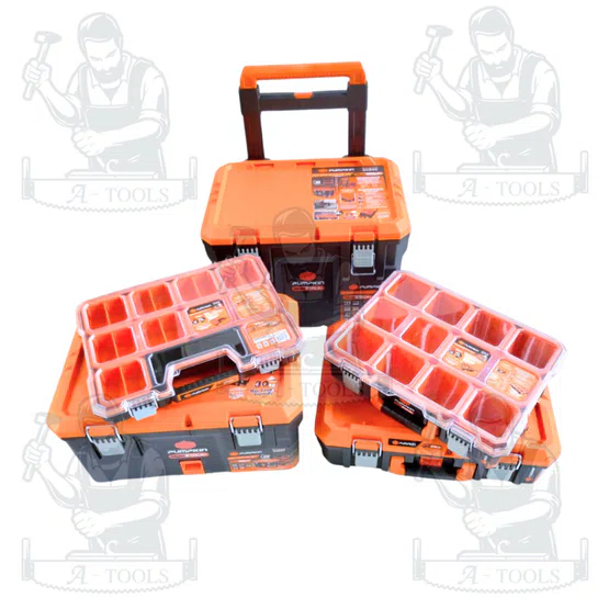 PUMPKIN รุ่น 20908 PTT-MST5 Multi Stack ชุดกล่องเครื่องมืออเนกประสงค์ 5 ตัว/ชุด พร้อมล้อและด้ามเข็น ระบบ Auto-Locking 2