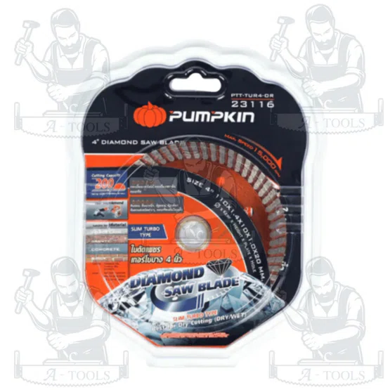 PUMPKIN รุ่น 23116 (ก) ใบตัดเพชร 4 นิ้ว เทอร์โบบางสีส้ม PTT-TUR4-OR ลักษณะแผ่นเป็นแบบ บางพิเศษ สินค้าพร้อมส่ง 3