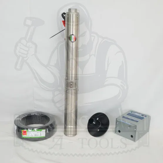 TORQUE ปั๊มบาดาลบ่อ 4นิ้ว 1HP 14ใบพัด 220V รุ่น TQ-SP-2BM14-4/S  ท่อส่ง1.5" ใบพัดสลัดทราย 6