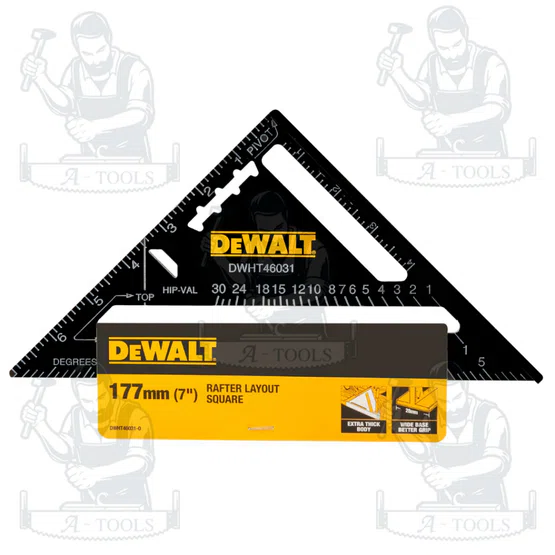 DEWALT ฉากสามเหลี่ยม 7 นิ้ว รุ่น DWHT46031-0 สเกลวัดมุม 90° ของแท้ 100% พร้อมส่ง 5