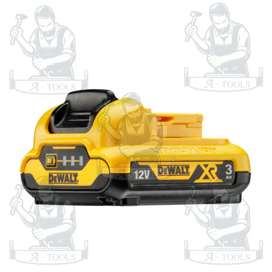 DEWALT แบตเตอรี่ 12V 3.0 Ah DCB124-B1 มีไฟLED บอกสถานะพลังงานแบตเตอรี่ **ส่งเร็ว ของแท้100%** 3