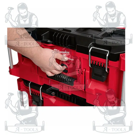 + + Milwaukee PACKOUT กล่องเครื่องมือขนาดใหญ่ Large Tool Box รุ่น 48-22-8425 แข็งแรง ทนทาน 4