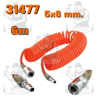 PUMPKIN สายลมขดสปริง+coupler APOLLO สีส้ม 5x8 รุ่น 31477/6เมตร 31478/9เมตร 31479/12เมตร 31480/15เมตร สินค้า 2