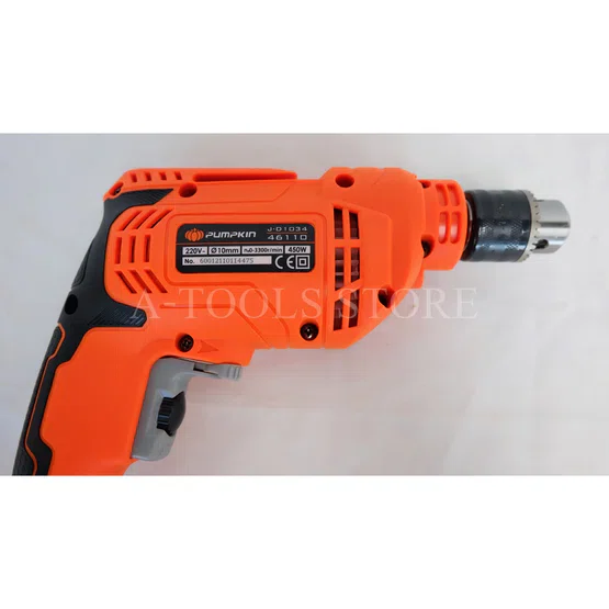 PUMPKIN สว่าน ไฟฟ้า พัมคิน รุ่น J-D1034 / 46110 3หุน 450W ปรับซ้าย-ขวา หมุนปรับความเร็วได้ เจาะไม้ เหล็ก **ของแท้100%** 6
