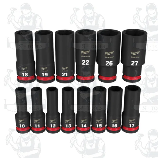Milwaukee 49-66-7014 ชุดลูกบล็อกกระแทกยาว 1/2" (14 ชิ้น) 2