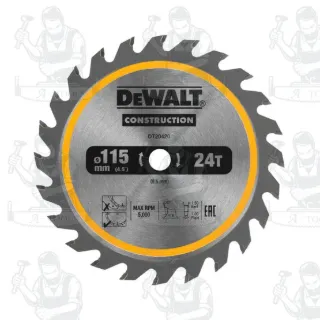 DEWALT ใบเลื่อยวงเดือนตัดไม้ 115มม. 24ฟัน รุ่น DT20420-QZ (สำหรับเลื่อยวงเดือนไร้สาย DCS571) สินค้า 2