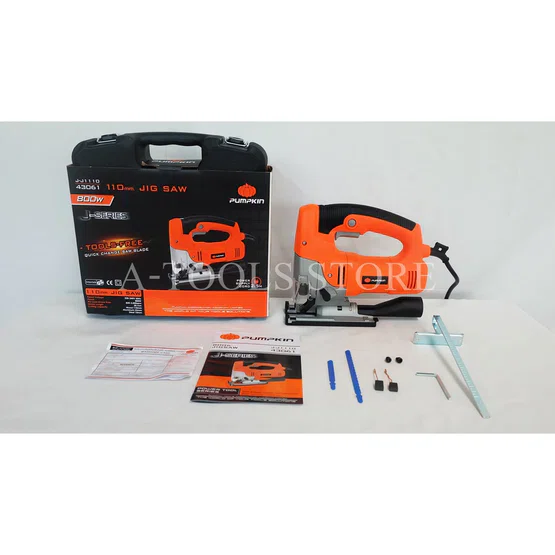 PUMPKIN เลื่อยจิ๊กซอ พัมคิน รุ่น 43061 / J-J1110 800W เลื่อยฉลุ เครื่องเลื่อยจิ๊กซอ ปรับองศาได้ **ส่งเร็ว ของแท้100%** 2