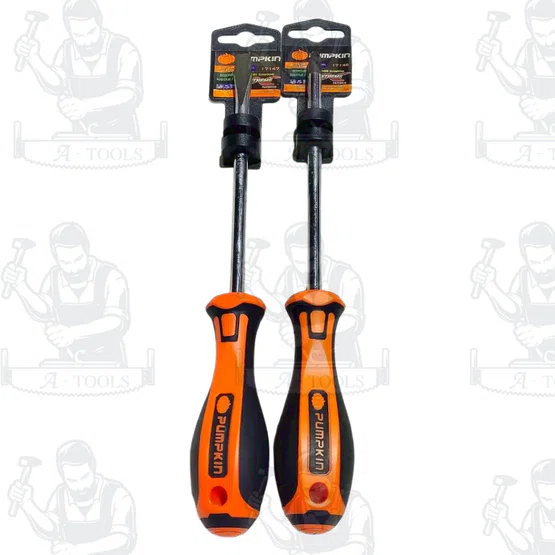 PUMPKIN รุ่น XTREME 17142 ไขควงแฉก และ XTREME 17143 ไขควงแบนด้ามยาง ขนาด 6x150มม ผลิตจากเหล็กโครมวานาเดียม 4