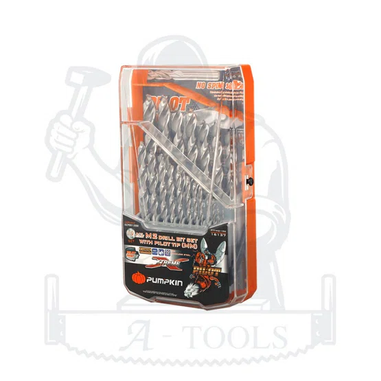 PUMPKIN ชุดดอกสว่าน Pilot Tip M2 19ดอก/ชุด พัมคิน รุ่น 16137 / PTT-M2/19M (มิล) แข็งแรง ทนทาน **ส่งเร็ว ของแท้100%** 3