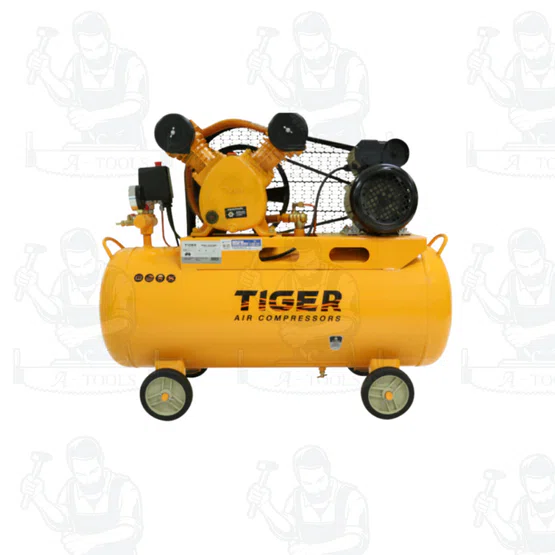 TIGER TGA2-58M 1/2HP ปั๊มลมสายพาน มอเตอร์ 1.5HP 220V. ถัง 58 ลิตร อัตราการผลิตลม 150 ลิตร/นาที สินค้า พร้อมส่ง 2