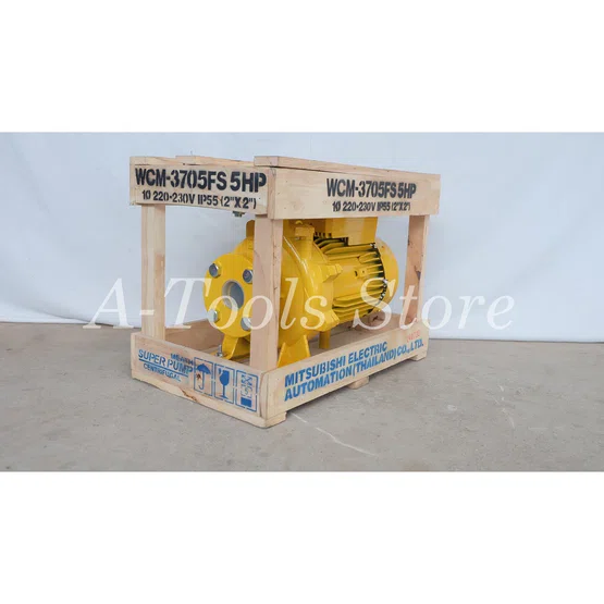 MITSUBISHI ปั๊มน้ำหอยโข่ง ปั๊มน้ำไฟฟ้า 2" x 2" x 5HP 220V รุ่น WCM-3705FS หน้าแปลน 2นิ้ว 5แรงม้า หน้าแปลน มิตซูบิชิ 6