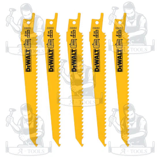 DEWALT ใบเลื่อยชักตัดไม้ 6" 6TPI รุ่น DW4802 (5ใบ/แพ็ค) **ส่งเร็ว ของแท้100%** 2