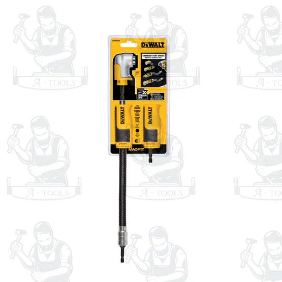 DEWALT ก้านต่อไขควงมุมฉาก 4 IN 1 รุ่น DWAMRASETถูกออกแบบมาให้ แข็งแรง ทนทาน ใช้ได้ทั้งงานขันสกรู และงานเจาะ 3