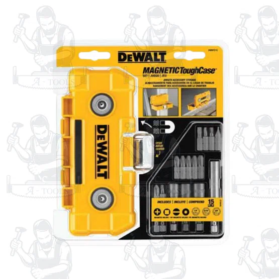 DEWALT รุ่น DWMTC15 กล่อง MAGNETIC ToughCase® พร้อมชุดดอกไขควง 15 ชิ้น กล่องแม่เหล็กแรงสูง ช่วยเพิ่มพื้นที่ในการทำงาน 4
