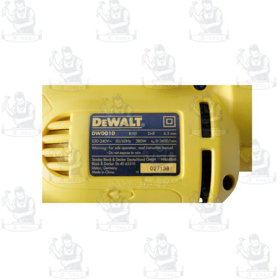 DEWALT สว่าน ไฟฟ้า รุ่น DWD010-B1 380W 6.5มม. ปรับซ้าย-ขวาได้ DWD010 รับประกัน3ปี **ส่งเร็ว ของแท้100%** 4
