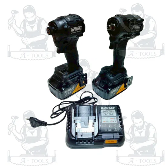 DEWALT รุ่น DCK2224MP2T-QWP ชุดไขควง+บล็อกกระแทกขนาดกระทัดรัด แบต 5AHx2+แท่นชาร์จ 4AHและกล่องเก็บอุปกรณ์ TSTAK ฟรีเสื้อ 4