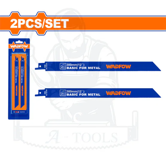 WADFOW ใบเลื่อยชัก ตัดเหล็ก 12″ 14-10TPI รุ่น WJT1225VF 2ชิ้น/ชุด 2