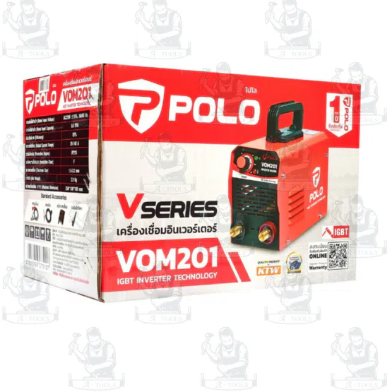 POLO เครื่องเชื่อม รุ่น VOM201 ขนาดลวดเชื่อม 1.6 - 3.2 มม. ตู้เชื่อม ระดับป้องกัน IP21S 6