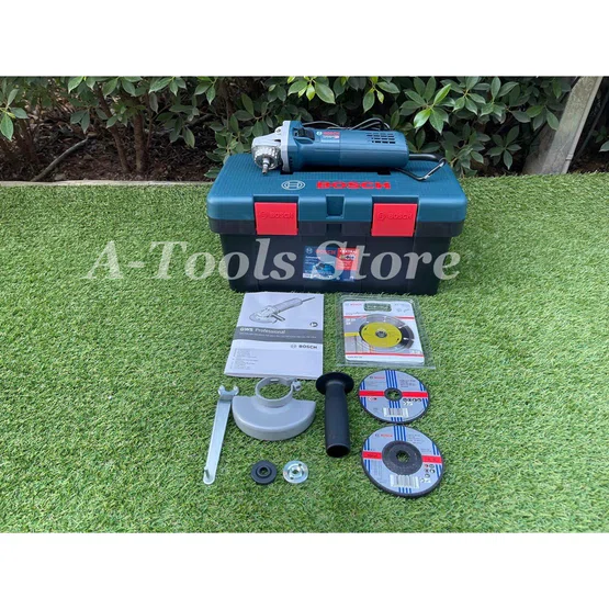 BOSCH เครื่องเจียร์ 4" บ๊อช รุ่น GWS750-100 BOX SET (แถมใบตัดเพชร+ใบตัด+ใบเจียร์+กล่องเครื่องมือ 06013940KE) 4