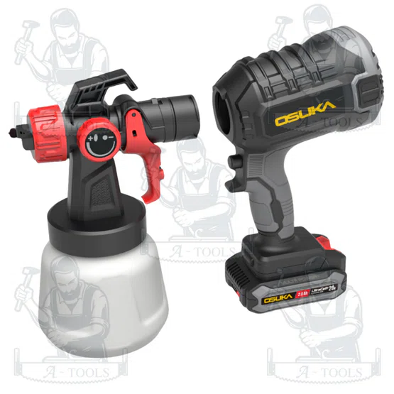 OSUKA กาพ่นสีไร้สาย 20V OCSG776-D1 (แบต2.0Ah+สายชาร์จ) พ่นสีง่าย ได้สีเรียบ 4
