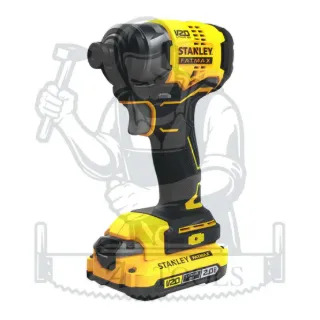 STANLEY ไขควงกระแทกไร้สาย 20V รุ่น SBI810D2K-B1 (แบต2.0Ah x2) หัวจับดอก แบบสวมเร็ว 5