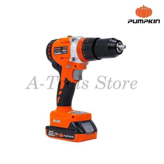 PUMPKIN สว่านกระแทกไร้สาย พัมคิน รุ่น 50260 / INF-13IDBL (แบต2.0Ah x 2ก้อน+แท่นชาร์จ) , 50267 (เครื่องเปล่า) 13mm. 20V 4