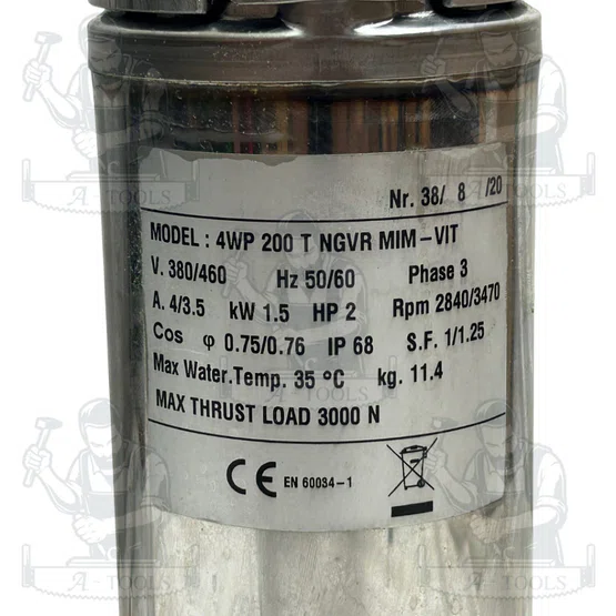 MITSUBISHI ปั๊มบาดาล มิตซูบิชิ รุ่น 4DSP-1505T50/8 ท่อส่ง 2" 2HP 8 ใบพัด 380V (สำหรับบ่อ 4") SUPER PUMP ซัมเมิร์ส 5