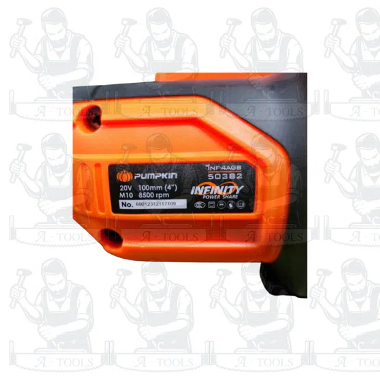 PUMPKIN เครื่องเจียร์ ไร้สาย 4" 20V รุ่น INF-4AGB 50382 (เครื่องเปล่า) / 50381 (ครบชุดพร้อมแบต) รับประกัน1ปี 4
