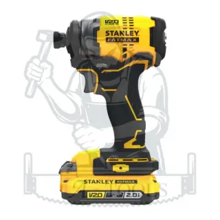 STANLEY ไขควงกระแทกไร้สาย 20V รุ่น SBI810D2K-B1 (แบต2.0Ah x2) หัวจับดอก แบบสวมเร็ว 2