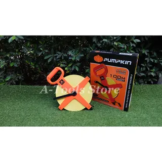 PUMPKIN TOPLON เทปวัดที่ 100เมตร พัมคิน รุ่น มือถือ 11304 / Y3110 สายเทปเคลือบด้วยสารพิเศษ ทนทาน ไม่ยืด เทปวัด สายวัด 3