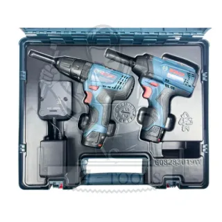 ชุด COMBO BOSCH 12V สว่านกระแทก GSB120-LI +ไขควงกระแทก GDR120-LI / แบตเตอรี่2ก้อน / แท่นชาร์จ1เครื่อง 06019G81K3 ของแท้ 4