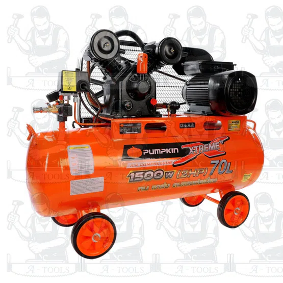 PUMPKIN ปั๊มลม สายพาน 70ลิตร พัมคิน รุ่น PTT-M2HP70 / 31552 มอเตอร์ 2แรงม้า 1500วัตต์ รับประกัน18เดือน *ส่งเร็ว ของแท้* 4