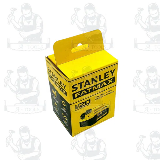 STANLEY แบตเตอรี่ 20V Max 4.0Ah รุ่น SB204-B1 แบตเตอรี่คุณภาพสูง สำหรับเครื่องมือไร้สาย 20V Max Stanley Fatmax V20 5