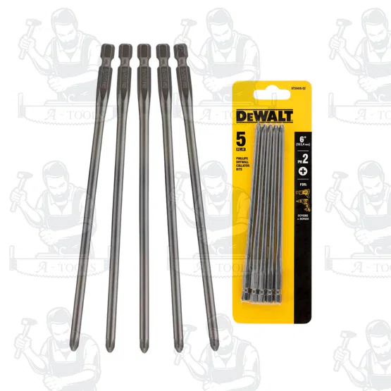 DEWALT รุ่น DT20425-QZ ดอกไขควงสำหรับผนังผิปซัม PH2 156มม 5 ชิ้นใช้สำหรับขันน๊อตหรือสกรูทนต่อแรงกระแทกเป็นพิเศษ พร้อมส่ง 2