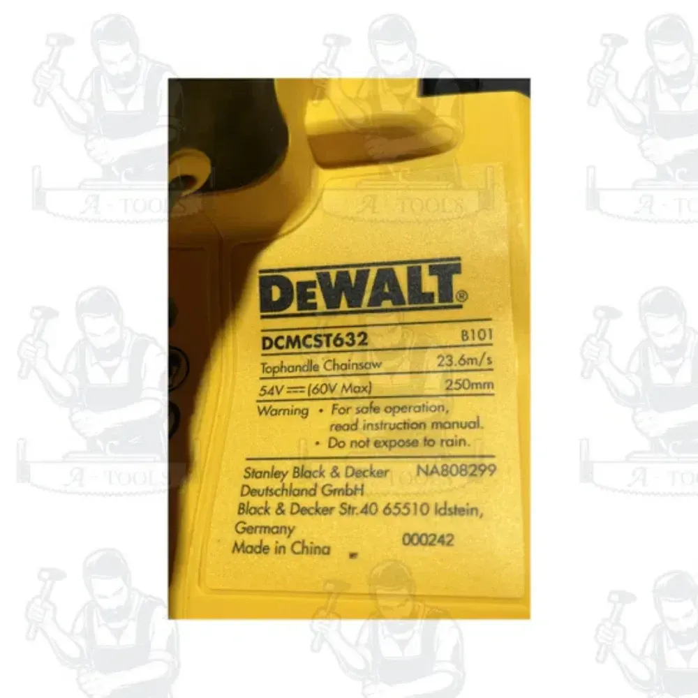 DEWALT เลื่อยโซ่มือเดียวไร้สาย 20V รุ่น DCCS623B บาร์8นิ้ว DCCS623 (ตัวเปล่า)**ส่งเร็ว ของแท้100%** รายละเอียด 2