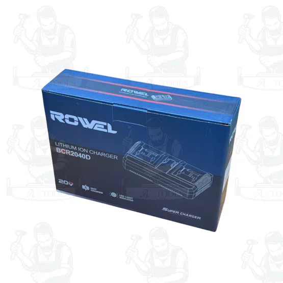 ROWEL รุ่น BCR2040D แท่นชาร์จแบตเตอรี่ 2 พอร์ท 20V 4.0Ah รองรับ Fast Charge ระบบหยุดชาร์จ เมื่อแบตเตอรี่เต็ม 5