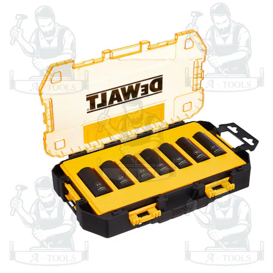 DEWALT ชุดลูกบ๊อกซ์ยาว 7ชิ้น 1/2" (Deep Impact) รุ่น DWMT74737-0 โครเมียมดำ ของแท้ 100% สินค้าพร้อมส่ง 4