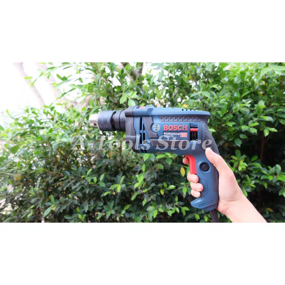 BOSCH สว่านกระแทก บ๊อช รุ่น GSB13RE SET 13mm. 1/2" 4หุน 600W แถมอุปกรณ์100ชิ้น สว่านไฟฟ้า เจาะไม้,เหล็ก,ปูน 06012271K3 3