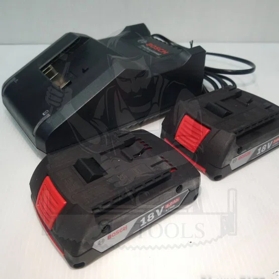 BOSCH ชุดแบตเตอรี่เเละแท่นชาร์จ Starter Kit 18V 2.0Ah บ๊อซ 1600A01B6K GBA+GAL18V-40 5