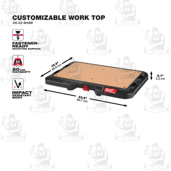 + + Milwaukee แผ่นท็อปทำงาน PACKOUT Customizable Work Top รุ่น 48-22-8488 5