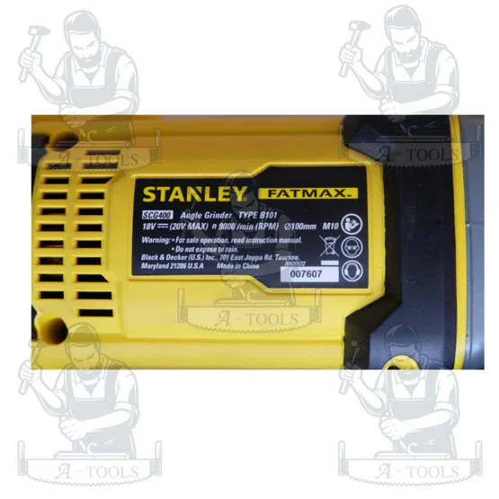 STANLEY เครื่องเจียรไร้สาย 4นิ้ว 20โวลต์ SCG400-B1 (ไม่รวมแบต) SCG400 6